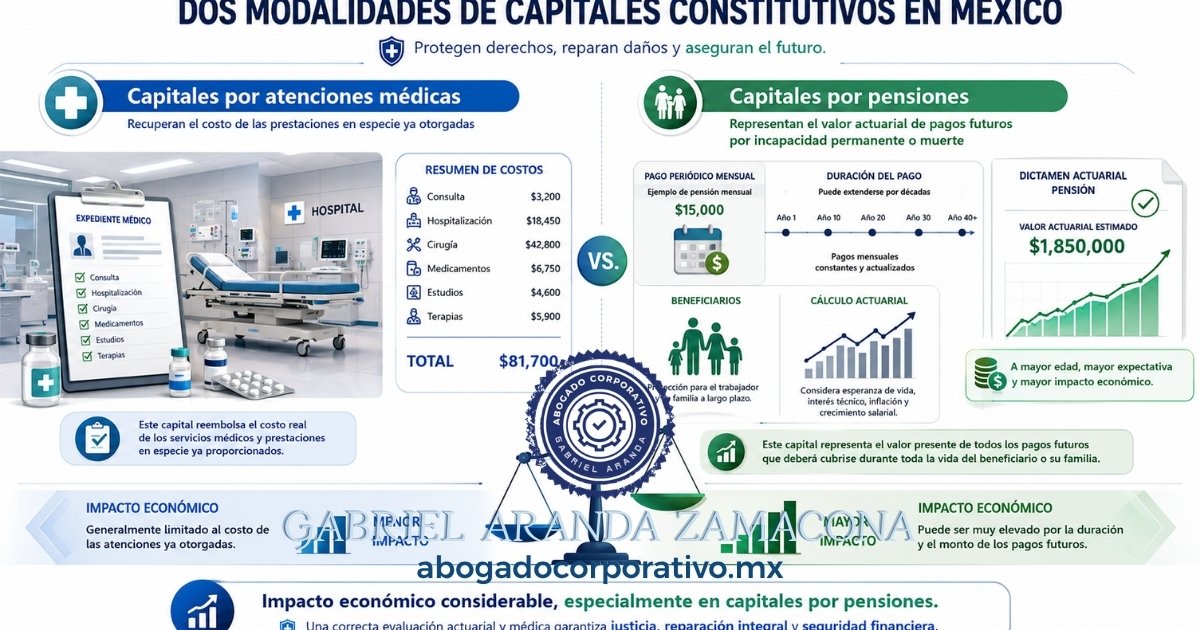 Capitales constitutivos IMSS — revisión jurídica y documental de determinaciones por atenciones médicas y pensiones