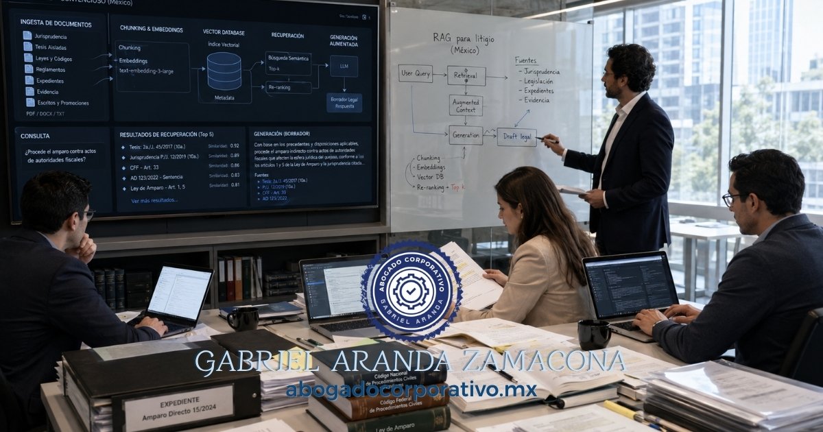 LLMs y sistemas RAG para despachos jurídicos y áreas contables en México — arquitectura, confidencialidad y criterio del dominio